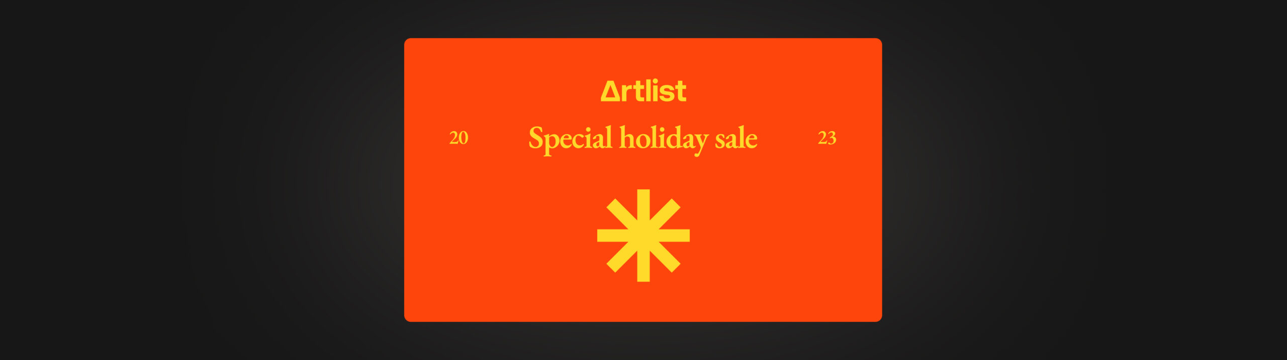 Hurry, the Artlist holiday sale is here!